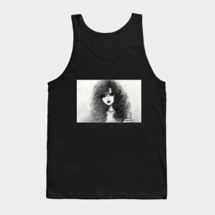 Curly Hair Girl Tank Top